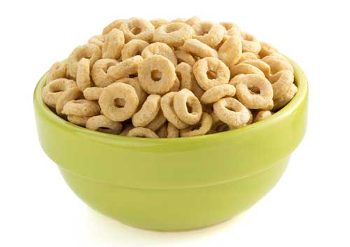 cereal in green bowl